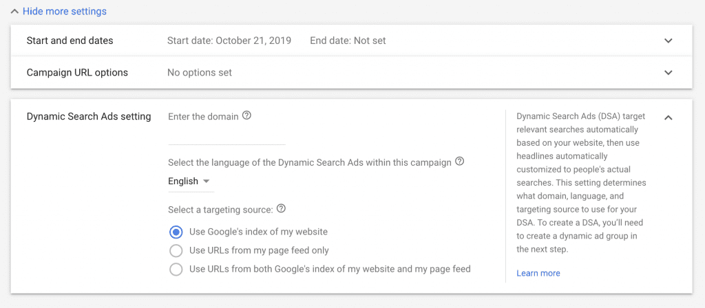 How to set up dynamic ad targets in Google ads